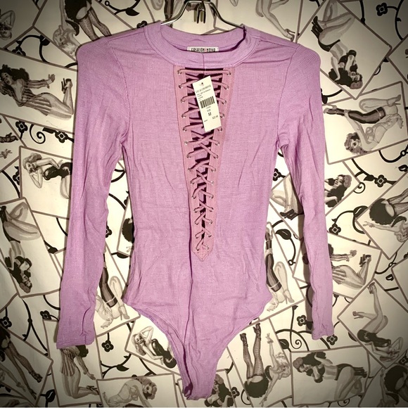 NWT Lace-up Bodysuit - Picture 1 of 4